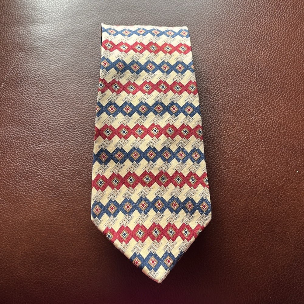 Johnston & Murphy Hand Tailored Rhombus Domino Silk Tie Men's